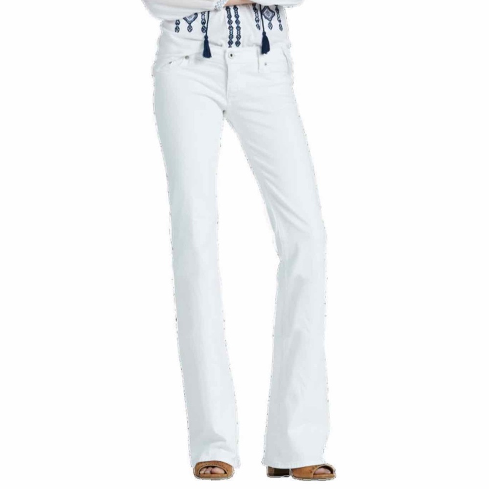 Lucky Brand | Ultra Low Rise White Lil Maggie Jeans Boot Cut Denim Flare 4 27